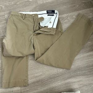 Ralph Lauren Tan Chinos Classic Cotton Blend